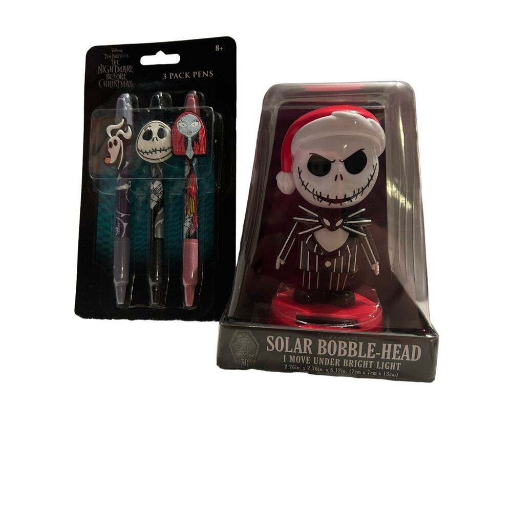 ♡ Nightmare Before Christmas Solar Bobble Head & Pen Set